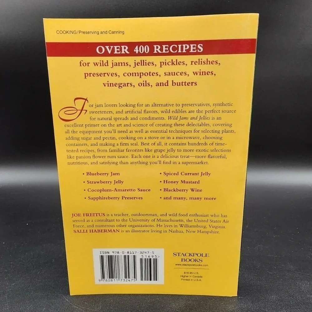 Wild‎ Jams & Jellies Paperback Book New Old Stock Foraging Canning Recipes 2005